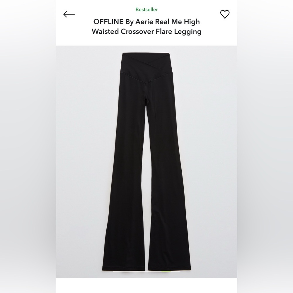Aerie Real Me High Waisted Crossover Flare Legging